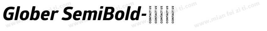 Glober SemiBold字体转换